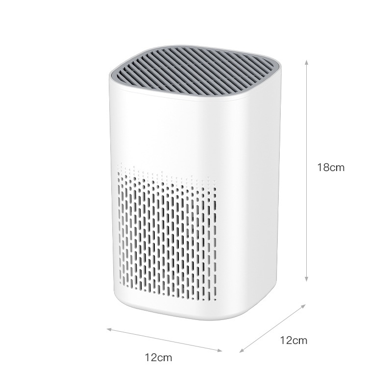 Compact HEPA Air Purifier with Activated Carbon Filter, Aromatherapy Diffuser, Blue Light, 360° Air Supply, USB-C Quiet Air Cleaner for Bedroom & Office