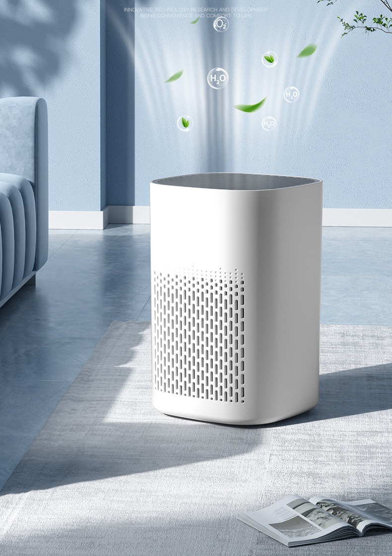 Compact HEPA Air Purifier with Activated Carbon Filter, Aromatherapy Diffuser, Blue Light, 360° Air Supply, USB-C Quiet Air Cleaner for Bedroom & Office