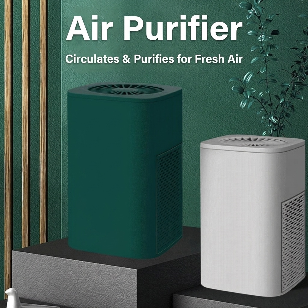 Portable HEPA Air Purifier with Dual Active Carbon Filter, Quiet ≤30dB Operation, USB Powered Compact Air Cleaner for Home, Office & Spaces up to 42m²