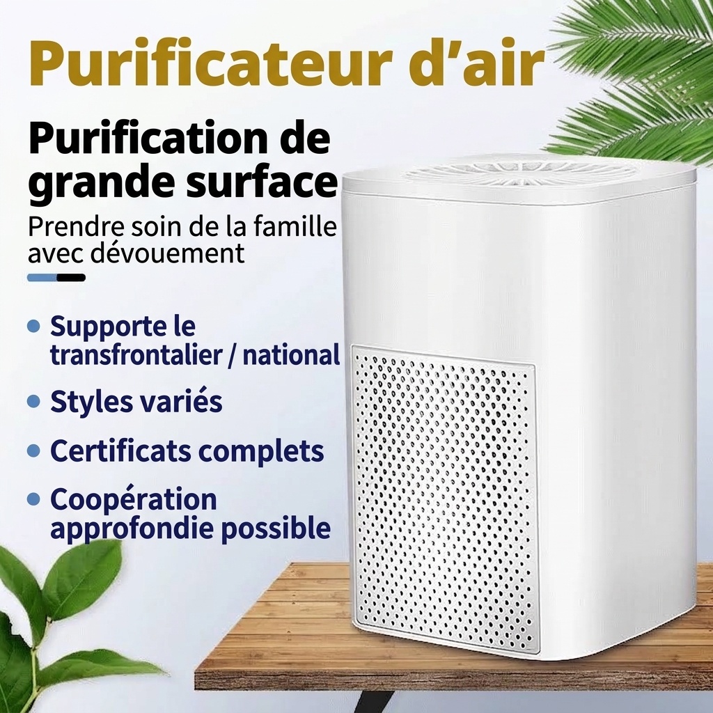 Purificateur d'air portable HEPA avec double filtre à charbon actif, fonctionnement silencieux ≤30 dB, purificateur d'air compact alimenté par USB pour la maison, le bureau et les espaces jusqu'à 42 m²