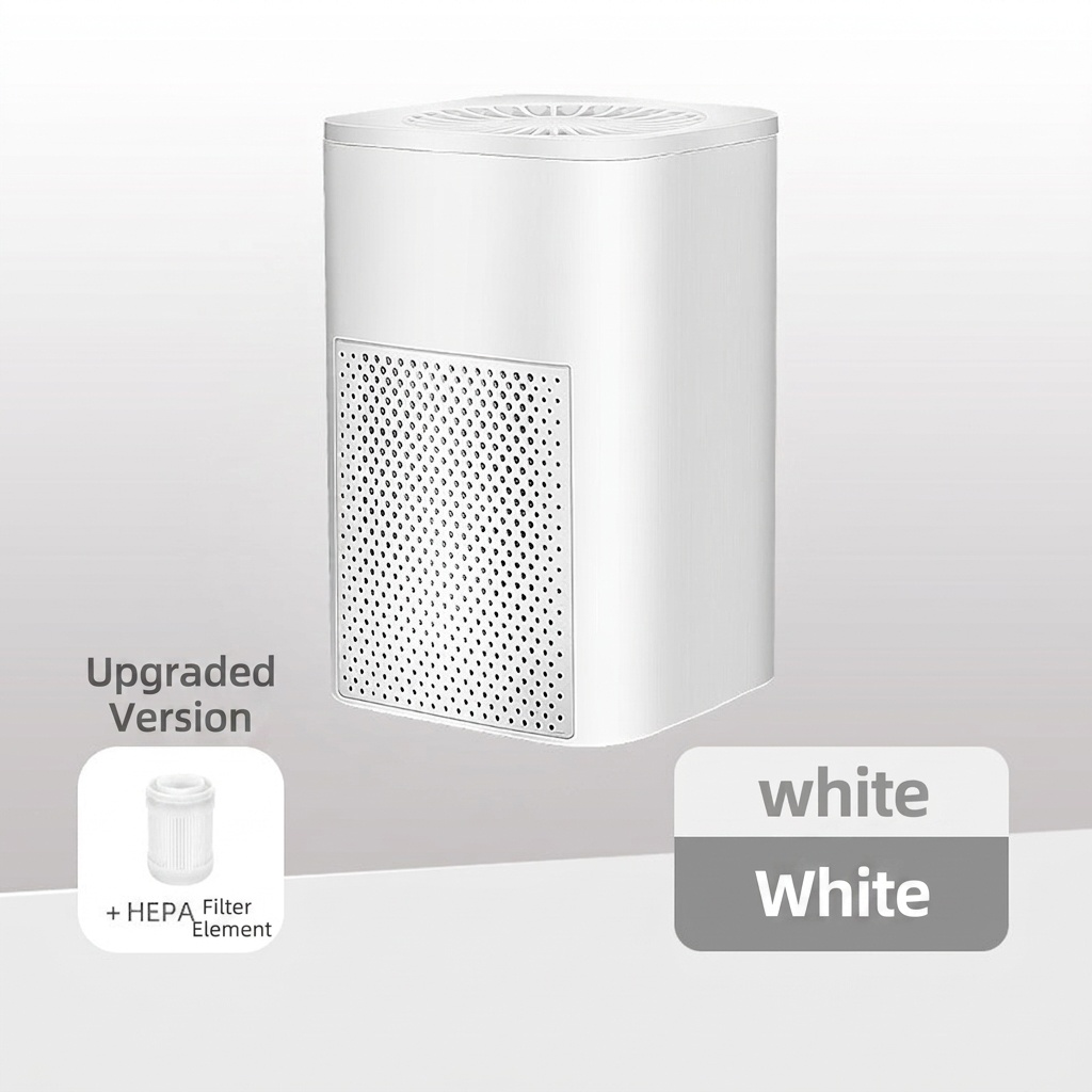 Portable HEPA Air Purifier with Dual Active Carbon Filter, Quiet ≤30dB Operation, USB Powered Compact Air Cleaner for Home, Office & Spaces up to 42m²