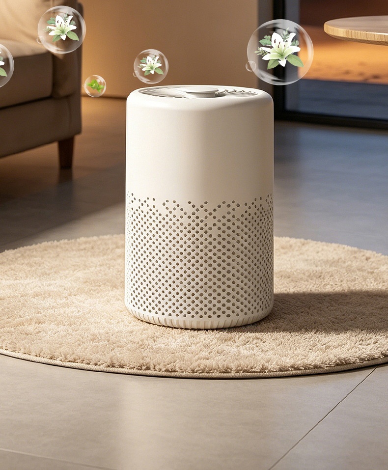 Smart Air Purifier with Multi-Layer Filtration, Odor & Formaldehyde Removal, Built-in Aromatherapy, Quiet Operation Air Cleaner for Home & Office