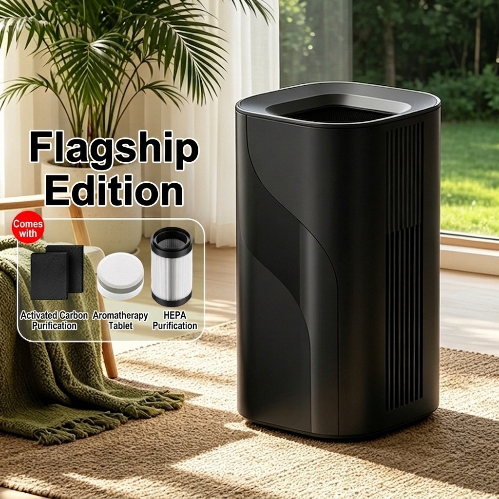Tragbarer Luftreiniger mit leistungsstarkem HEPA-Filter und integriertem Duftdiffusor, leiser Betrieb für ungestörten Schlaf, USB-C-Anschluss für verbesserte Luftqualität