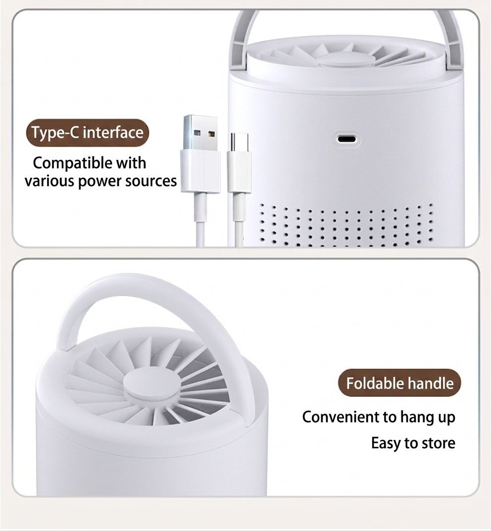 Portable Air Purifier with Multi-Layer HEPA Filtration & Negative Ion Technology, Quiet Operation, Type-C Powered Air Cleaner for Odors & Pollutants