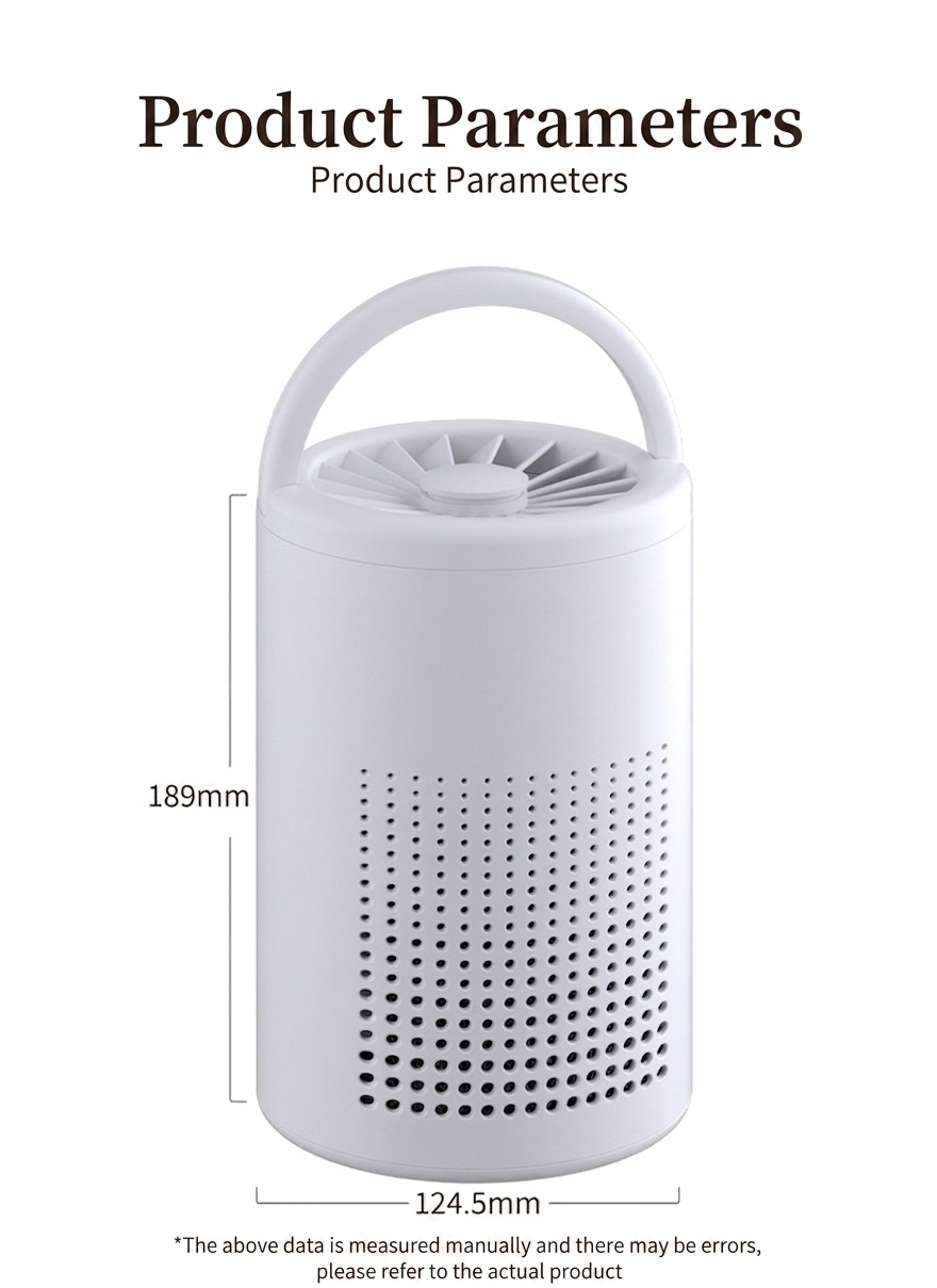 Portable Air Purifier with Multi-Layer HEPA Filtration & Negative Ion Technology, Quiet Operation, Type-C Powered Air Cleaner for Odors & Pollutants