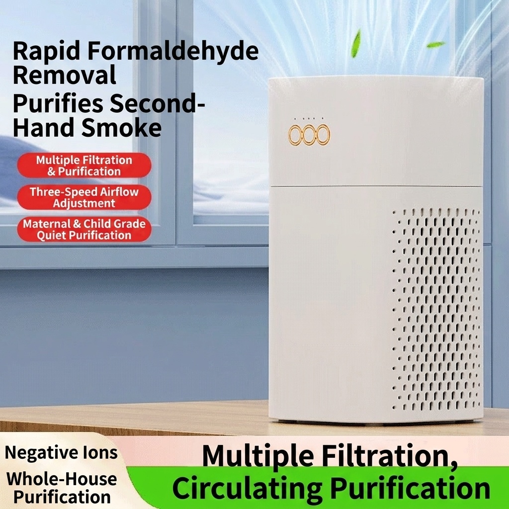 Portable HEPA Air Purifier with Activated Carbon, Blue Light Ionizer & Aromatherapy Tank, 2-Speed, Quiet Night Mode, USB-C Powered Air Cleaner