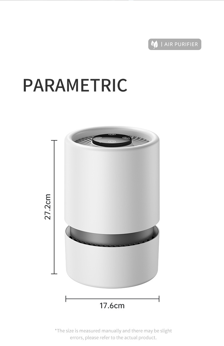 Portable Home Air Purifier with Multi-Layer HEPA Filter & Built-in Fragrance, Quiet Operation Air Cleaner for Dust, Pollen & Odors, USB Powered