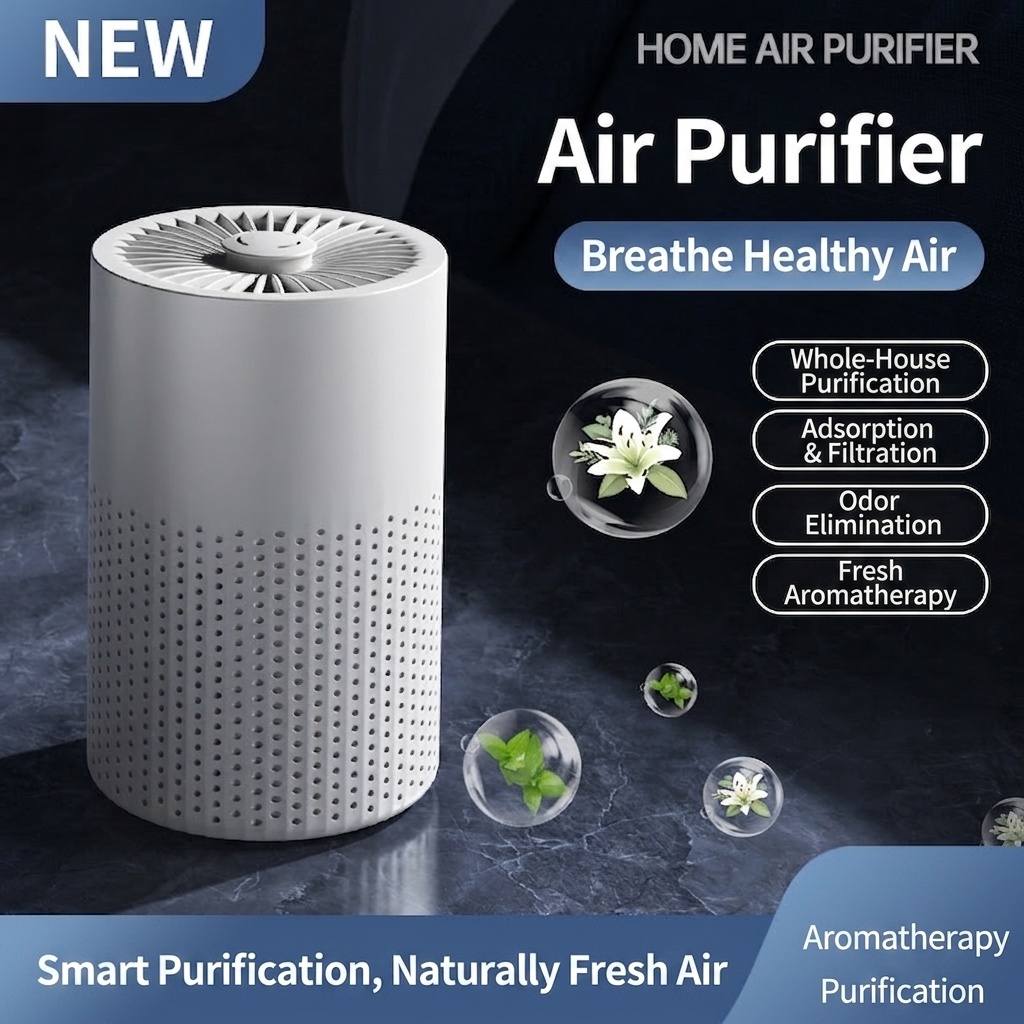 Smart HEPA Air Purifier for Home up to 180m², Multi-Layer Filtration for VOCs, Allergens & Odors, Quiet Operation with Smart Controls