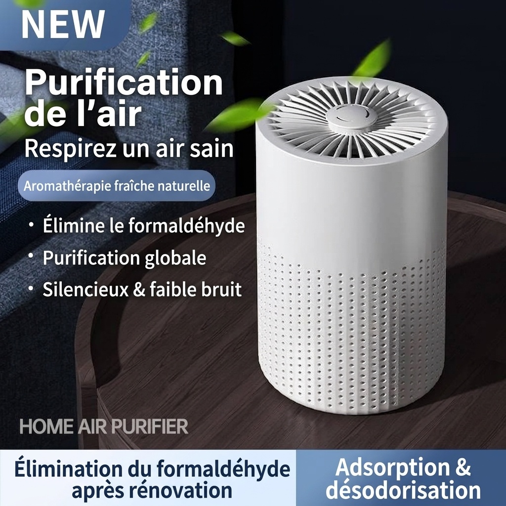 Purificateur d'air intelligent HEPA pour la maison jusqu'à 180 m², filtration multicouche pour les COV, les allergènes et les odeurs, fonctionnement silencieux avec commandes intelligentes