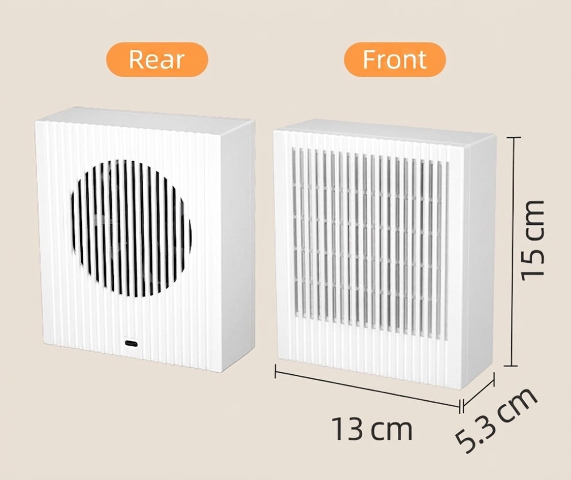 Compact HEPA & Activated Carbon Air Purifier with Negative Ion Purification, Quiet Operation, 5W Efficient Power, Type-C USB Odor Remover