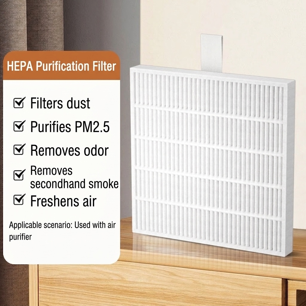 Compact HEPA & Activated Carbon Air Purifier with Negative Ion Purification, Quiet Operation, 5W Efficient Power, Type-C USB Odor Remover
