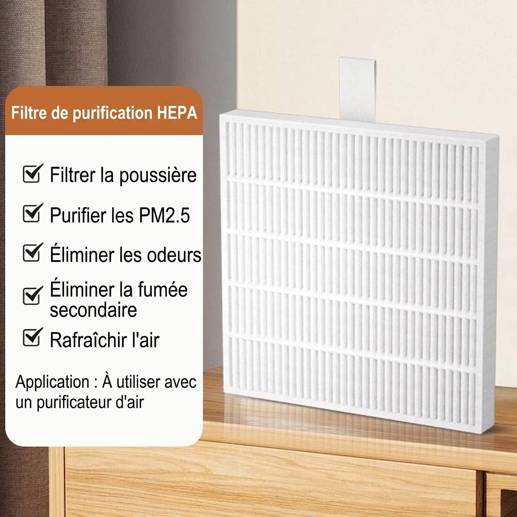 Purificateur d'air compact HEPA et charbon actif avec purification par ions négatifs, fonctionnement silencieux, faible consommation de 5 W, éliminateur d'odeurs USB Type-C