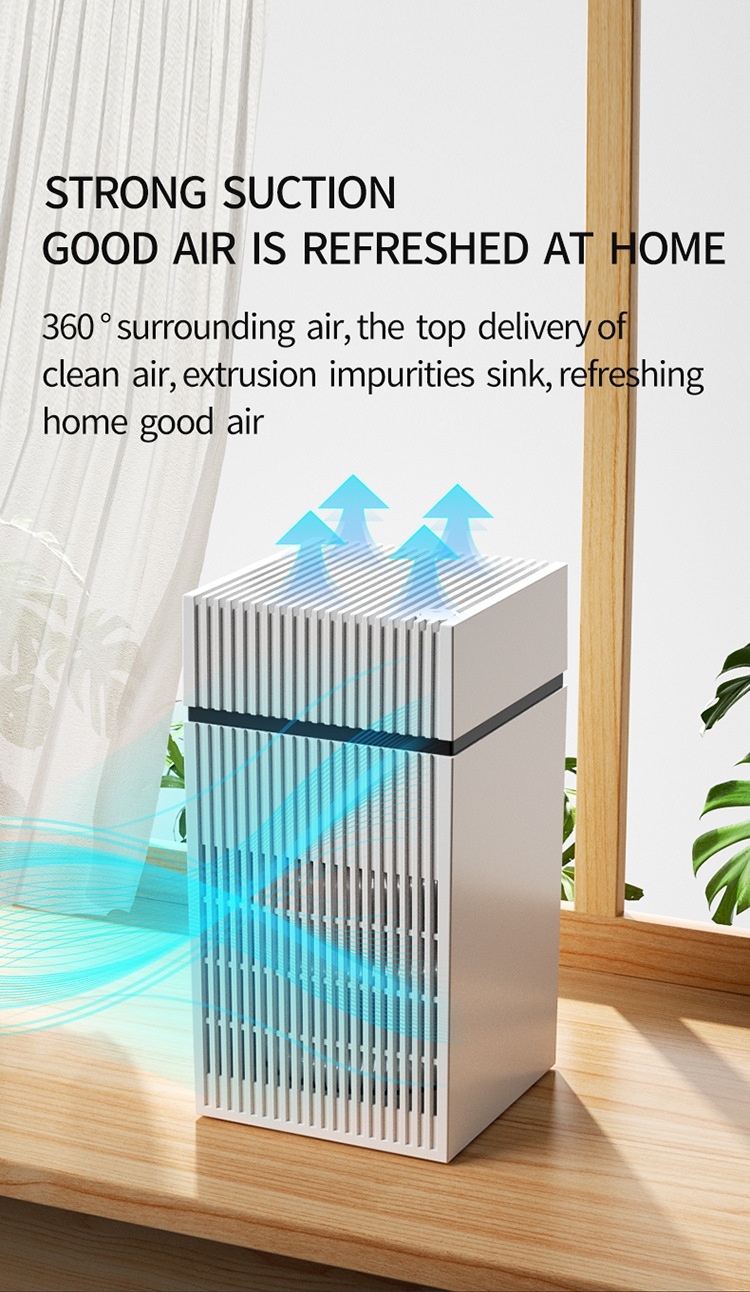 4L Mist-Free Humidifier with Advanced Negative Ion Purification, Built-in Aromatherapy Box, Quiet Natural Evaporation, Touch Controls & USB Power