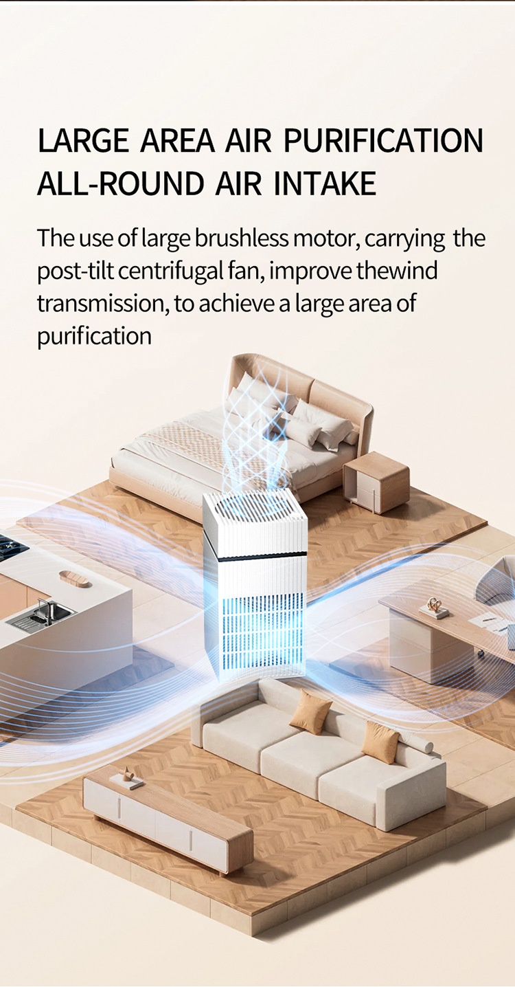 4L Mist-Free Humidifier with Advanced Negative Ion Purification, Built-in Aromatherapy Box, Quiet Natural Evaporation, Touch Controls & USB Power
