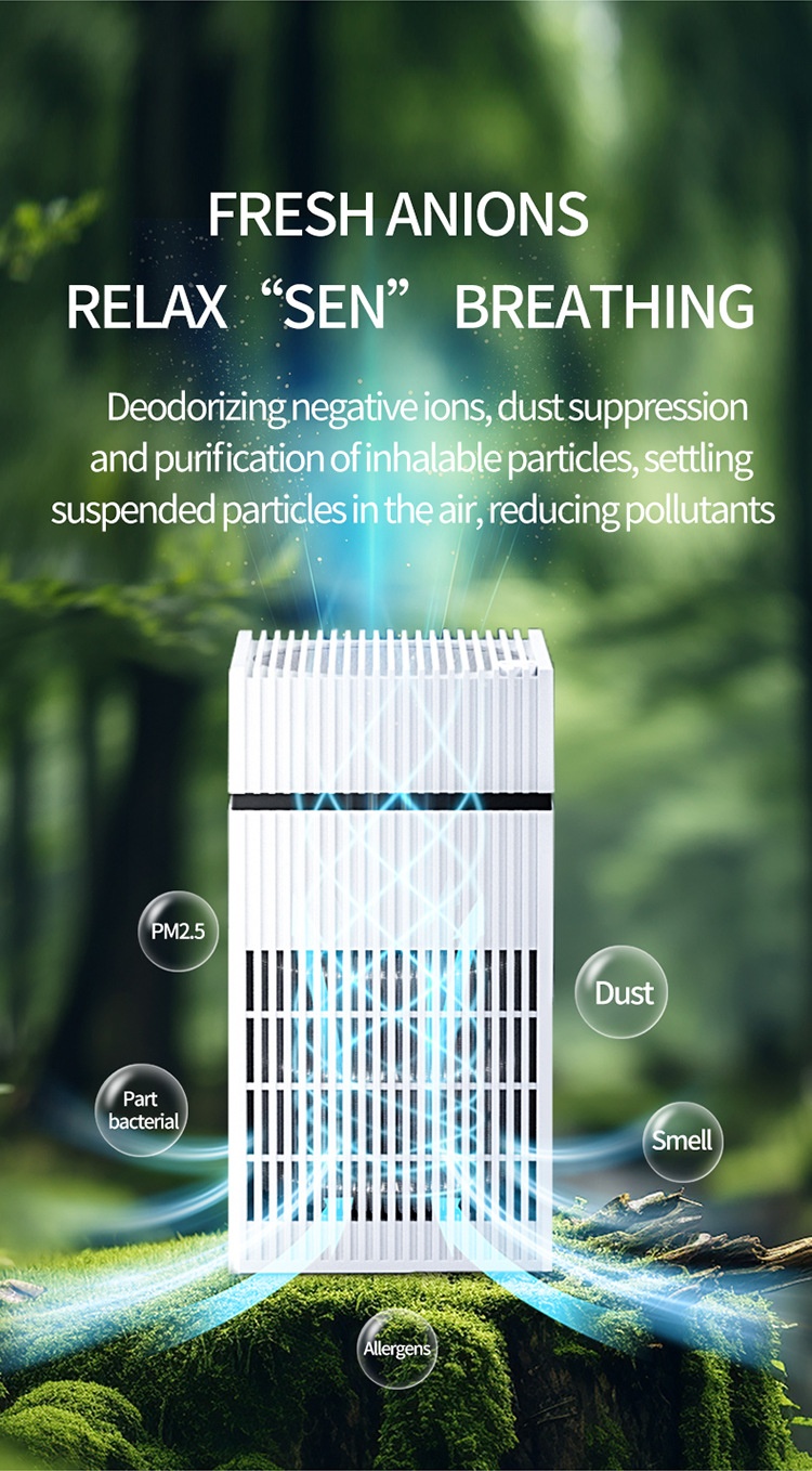 4L Mist-Free Humidifier with Advanced Negative Ion Purification, Built-in Aromatherapy Box, Quiet Natural Evaporation, Touch Controls & USB Power