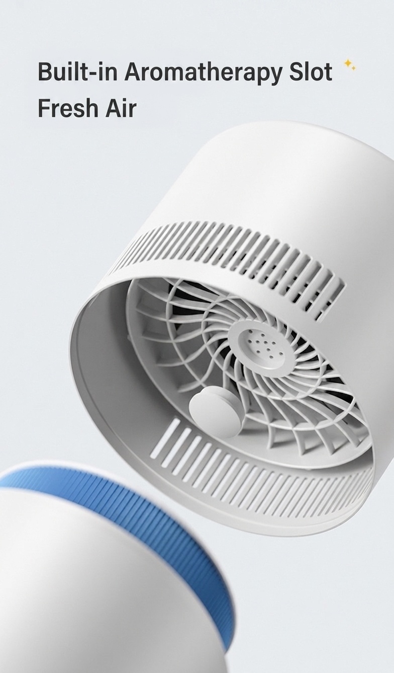 3L Fogless Humidifier & Cool Mist Air Purifier, Whole-Room Humidification, Antibacterial Filter, Quiet Operation, Easy Top-Fill Design for Home