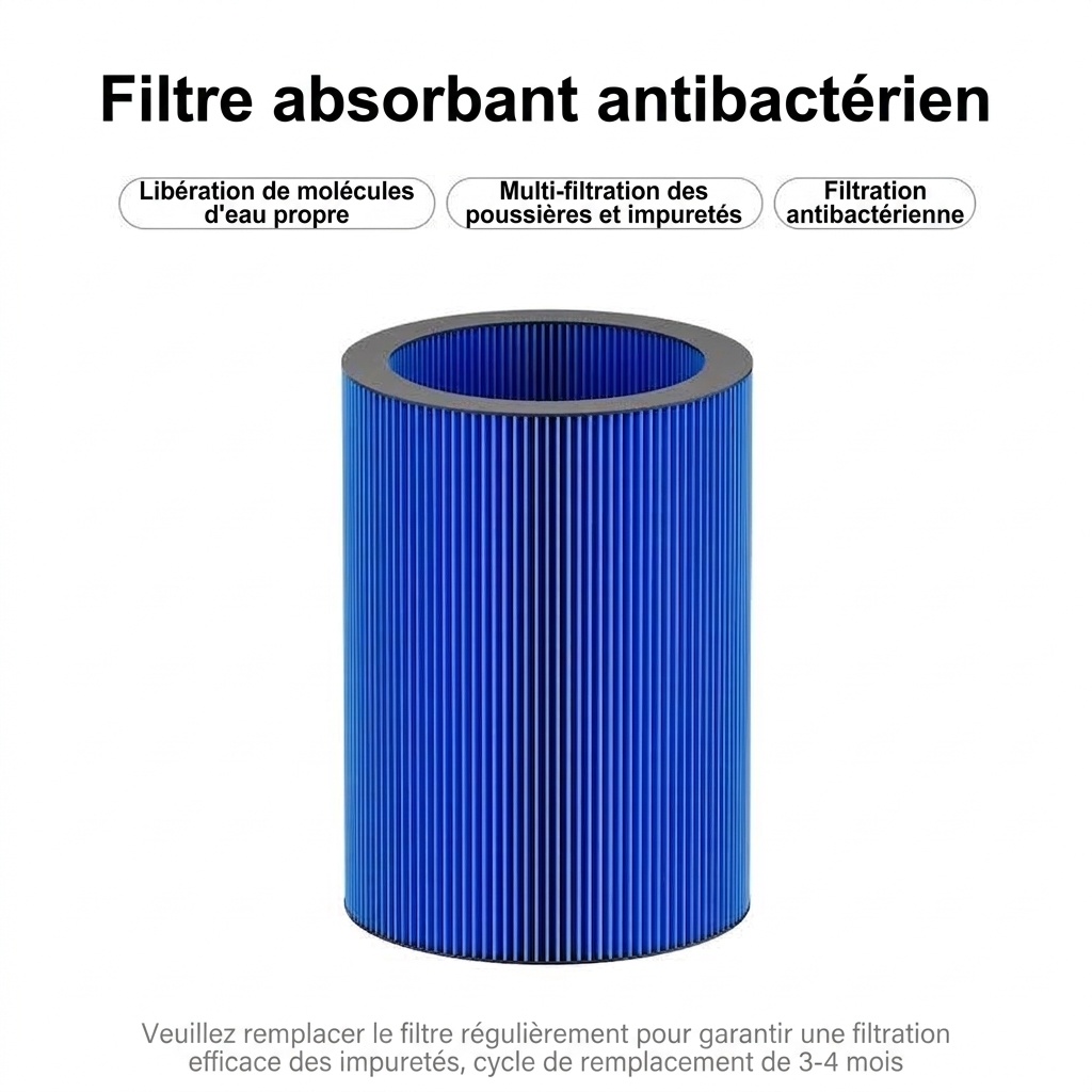 Humidificateur portable à double brume de 1,8 L, fonctionnement silencieux, 20 heures d'humidification continue, veilleuse apaisante, humidificateur à brume aromatique rechargeable par USB pour la maison et le bureau