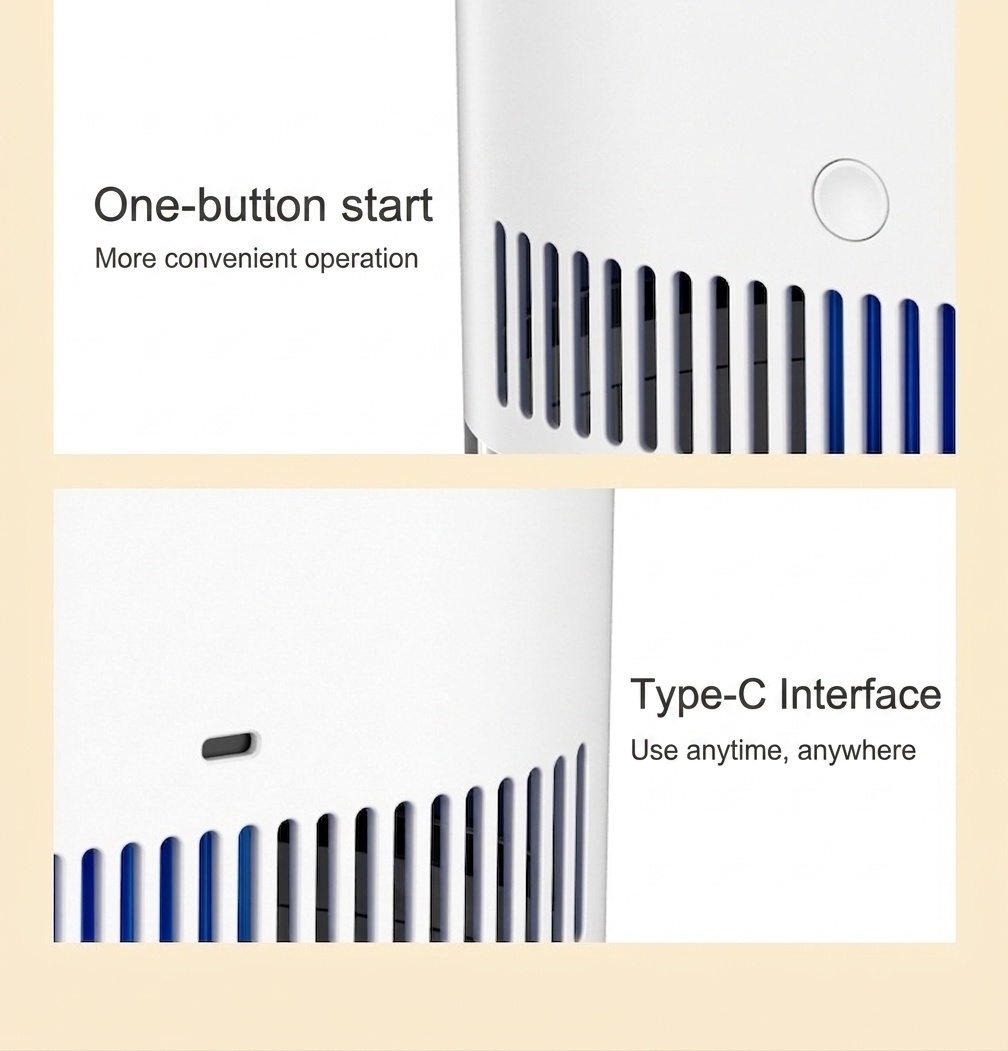 1.8L Portable Dual-Mist Humidifier, Silent Operation, 20-Hour Continuous Moisture, Soothing Night Light, USB Rechargeable Aroma Mist Humidifier for Home & Office