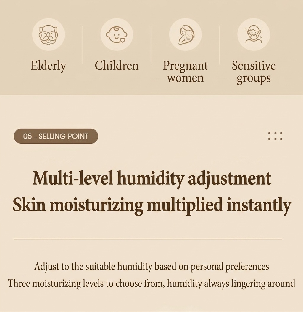 1.8L Portable Dual-Mist Humidifier, Silent Operation, 20-Hour Continuous Moisture, Soothing Night Light, USB Rechargeable Cool Mist Humidifier for Home & Office