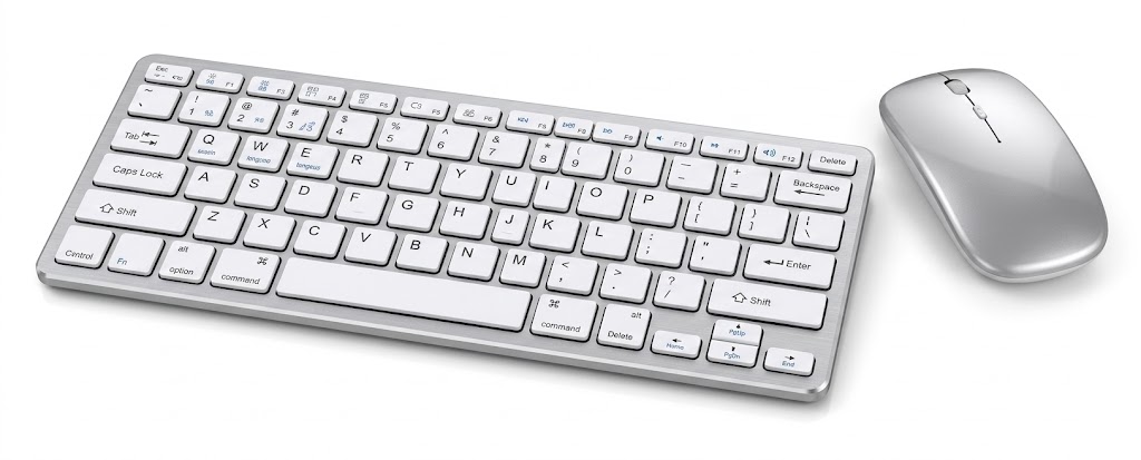Ensemble clavier et souris sans fil Bluetooth 5.0 et 2,4 GHz multi-appareils