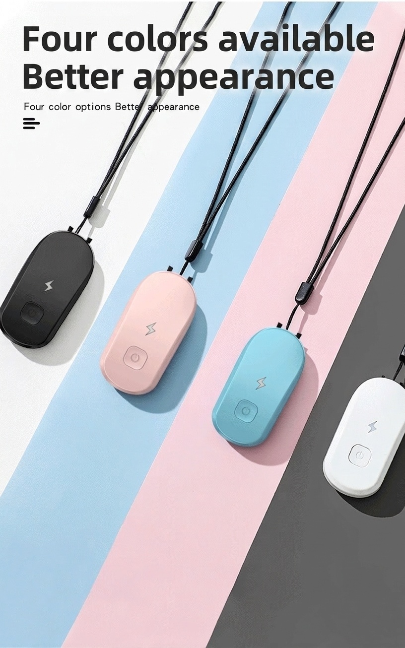 Portable Negative Ion Air Purifier Necklace, Personal Wearable Air Freshener, 50M+ Ions, 24-Hour Battery, Removes PM2.5, Smoke, Allergens, Lightweight ABS