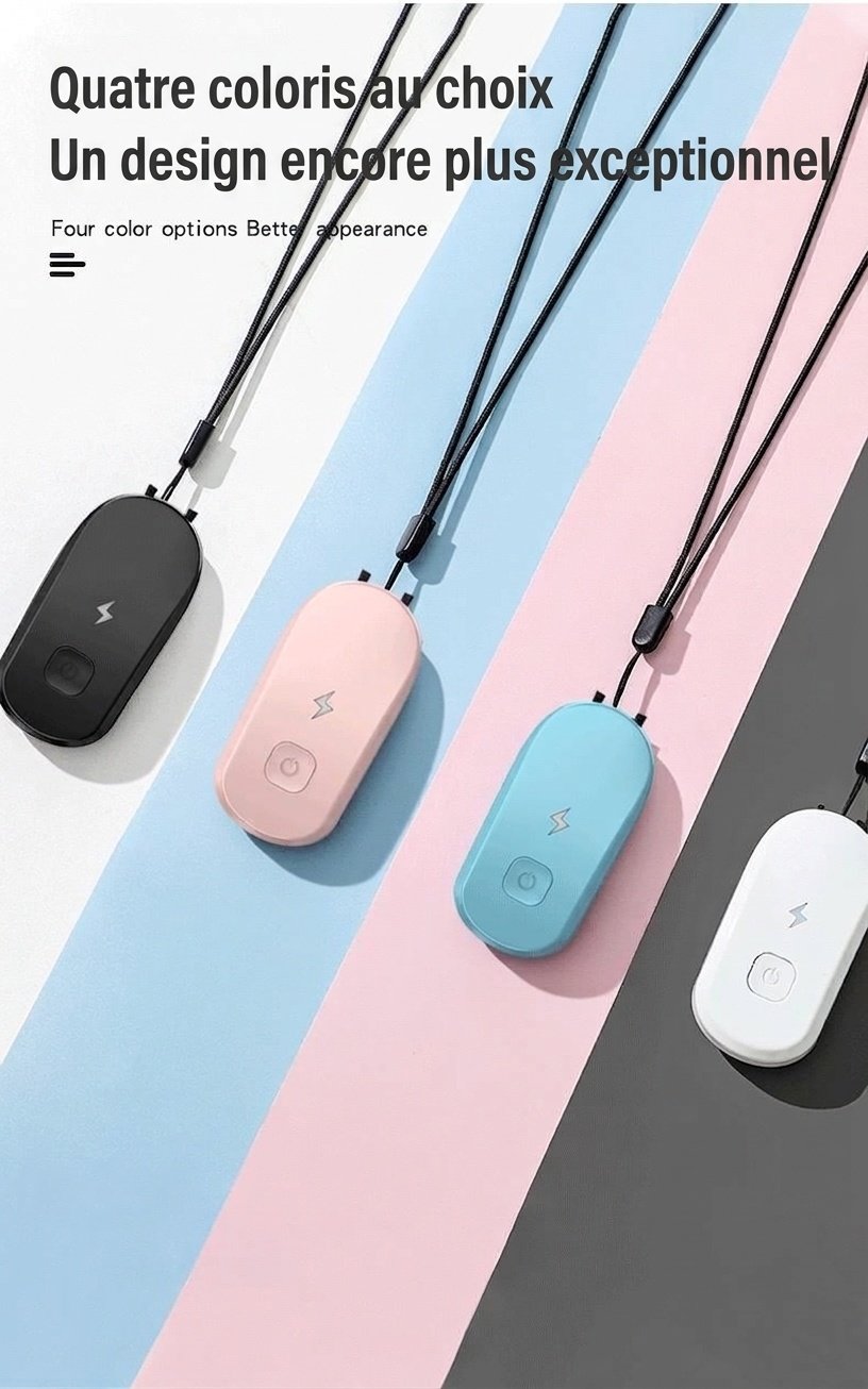 Collier purificateur d'air portable à ions négatifs, désodorisant personnel à porter, plus de 50 millions d'ions, autonomie de 24 heures, élimine les PM2.5, la fumée et les allergènes, en ABS léger