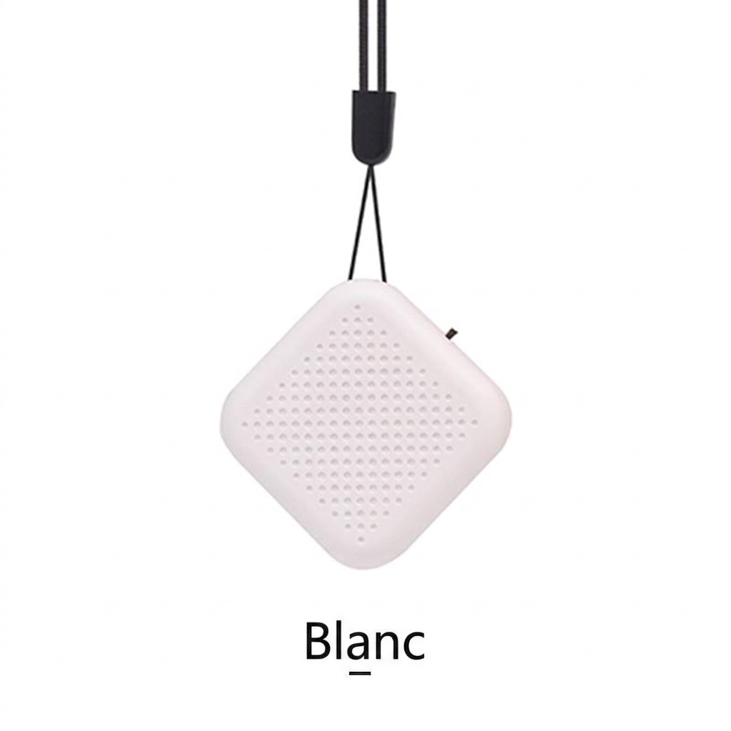Mini purificateur d'air portable à porter en collier, rechargeable par USB, léger (29 g), silencieux, élimine les particules fines PM2.5, le pollen et la fumée. Idéal pour les voyages.