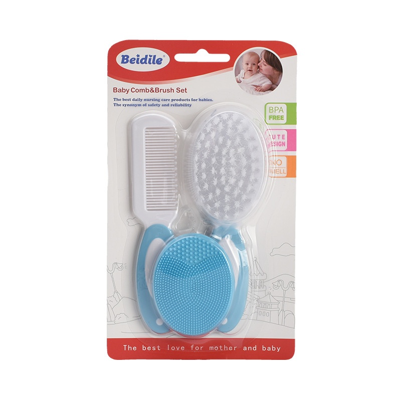 Gentle Baby Hair Brush & Comb Set for Newborns & Toddlers
