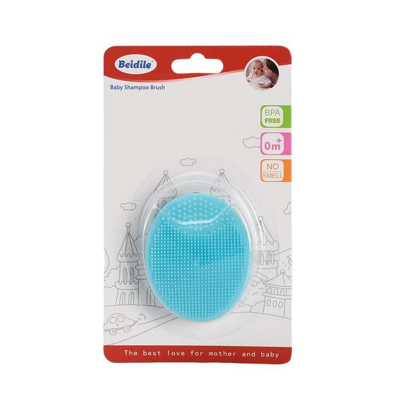 Gentle Silicone Baby Shampoo Brush for Newborns & Toddlers