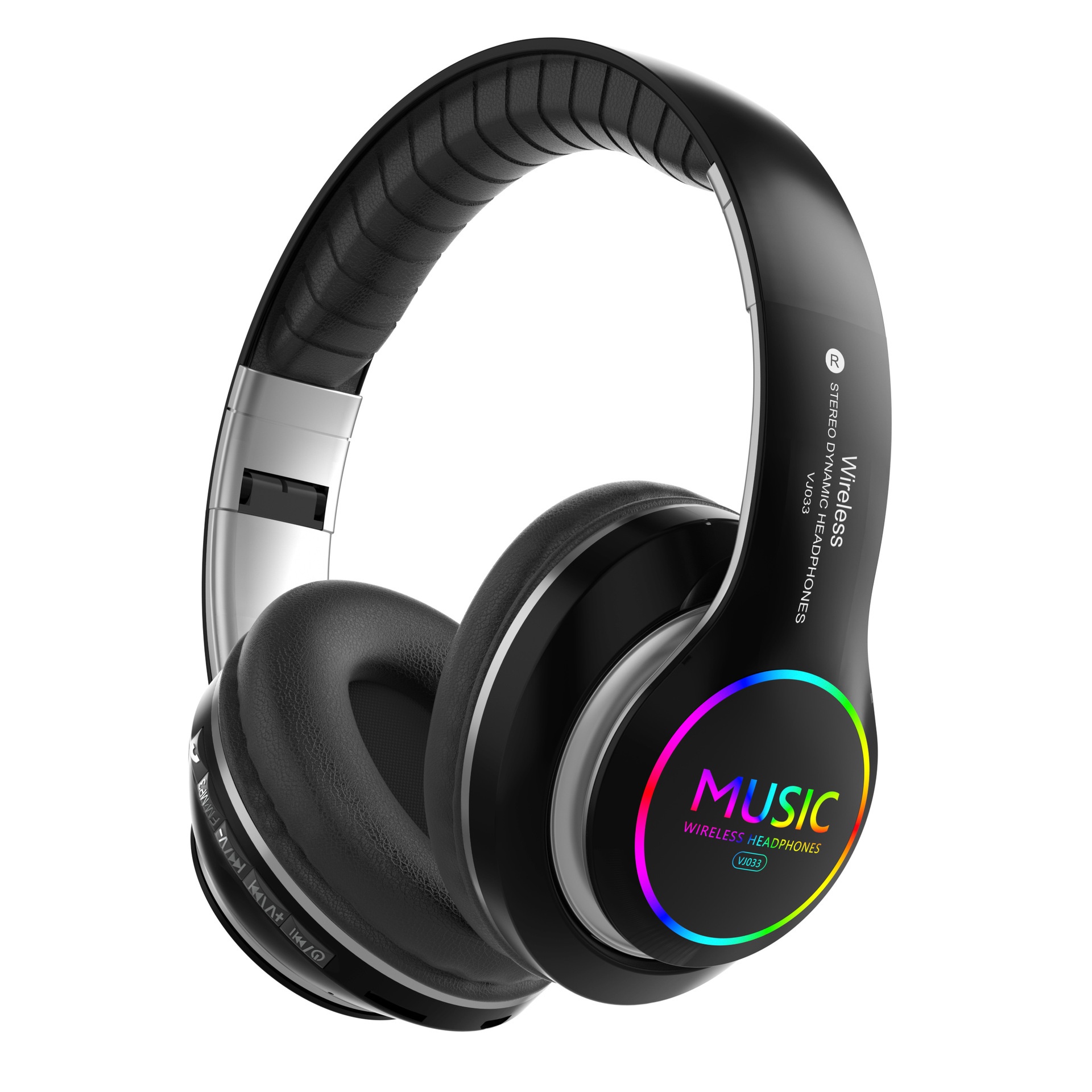 Wireless Bluetooth 5.0 Headphones with RGB Light & Mic