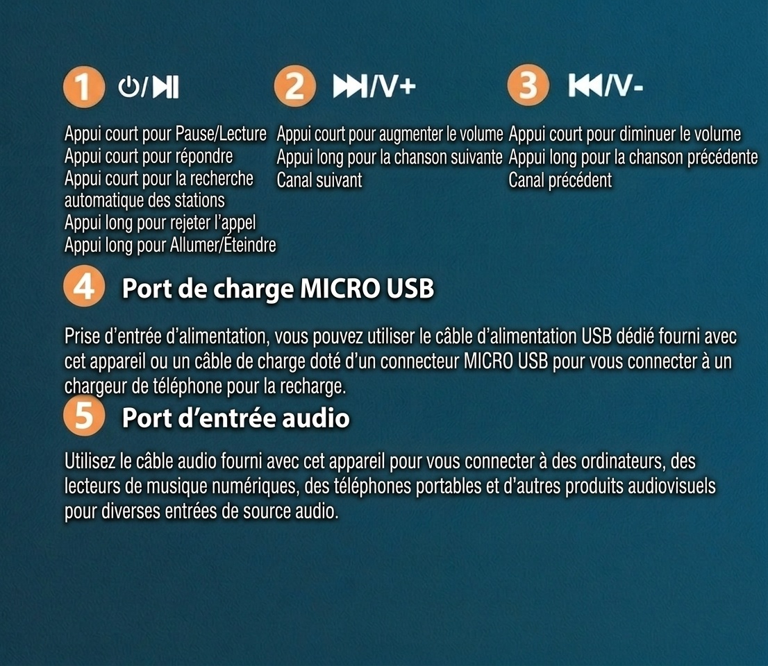 Casque Bluetooth sans fil avec son surround 8D