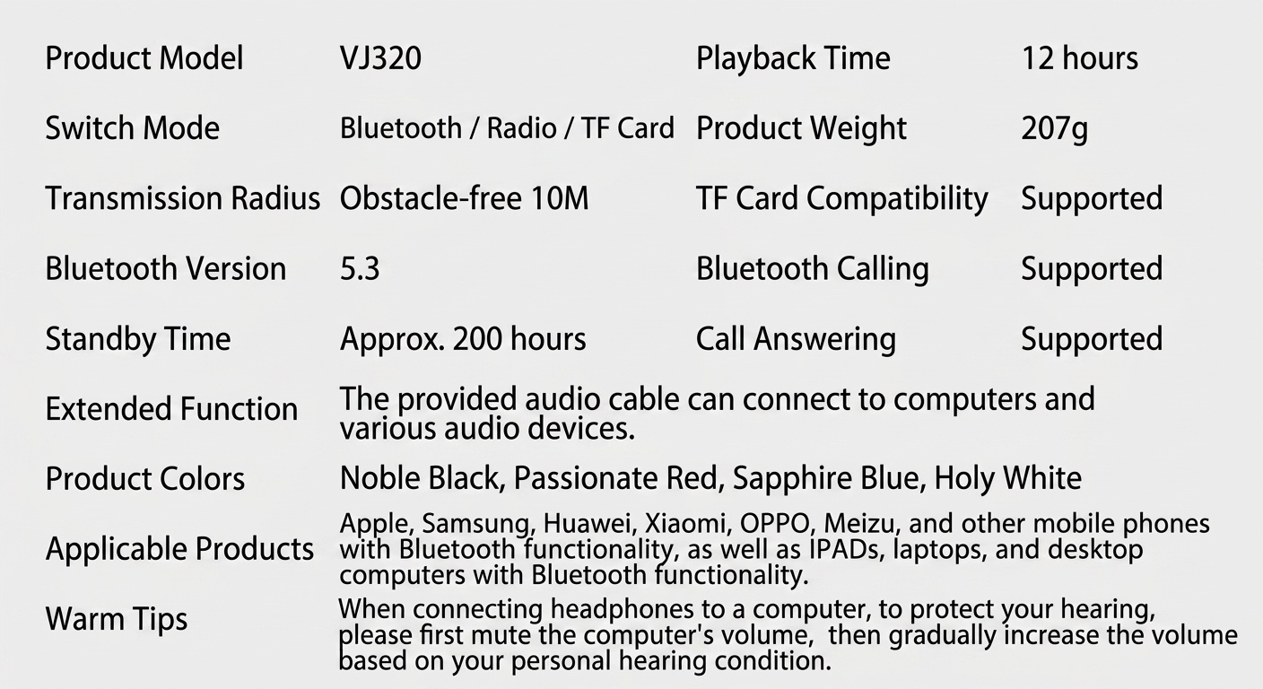 Wireless Bluetooth Headphones with 8D Surround Sound