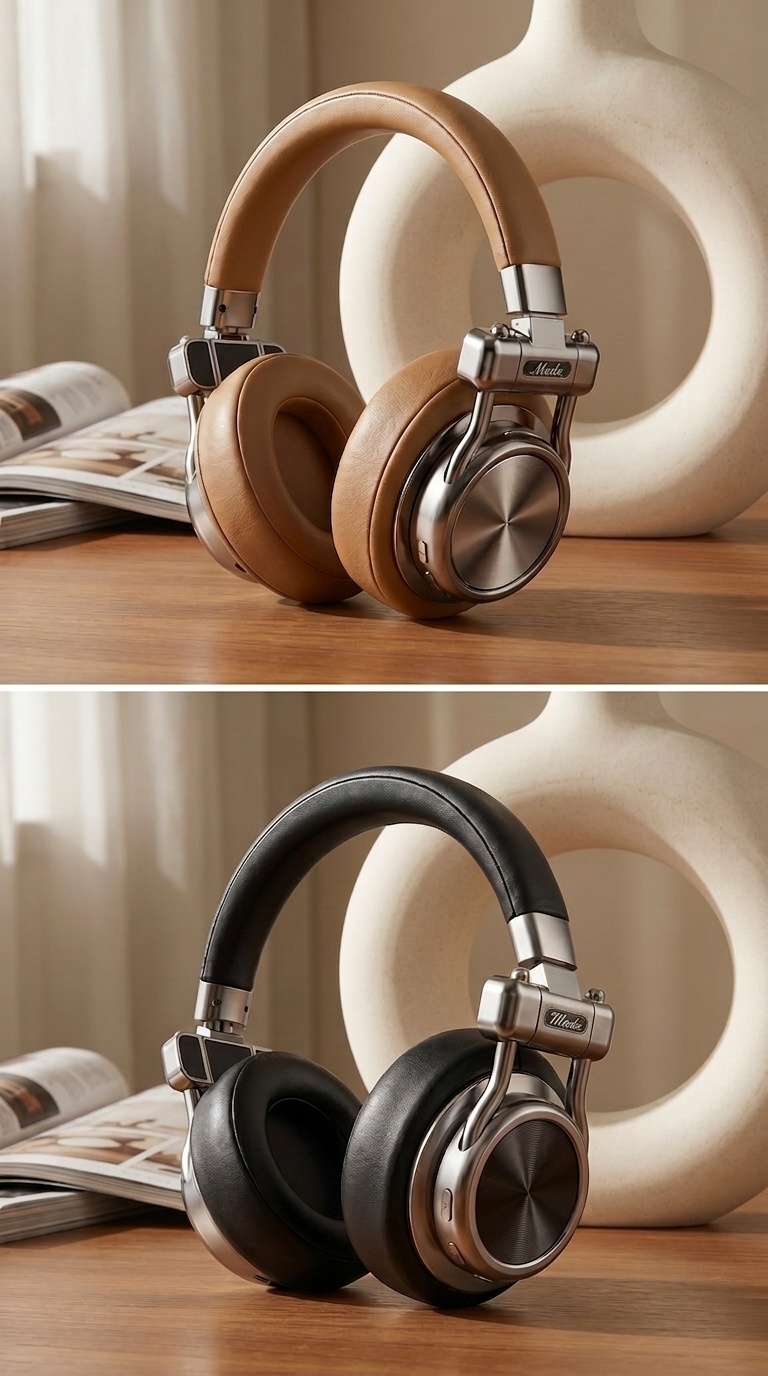 Casque rétro sans fil à réduction de bruit - Bluetooth Hi-Fi