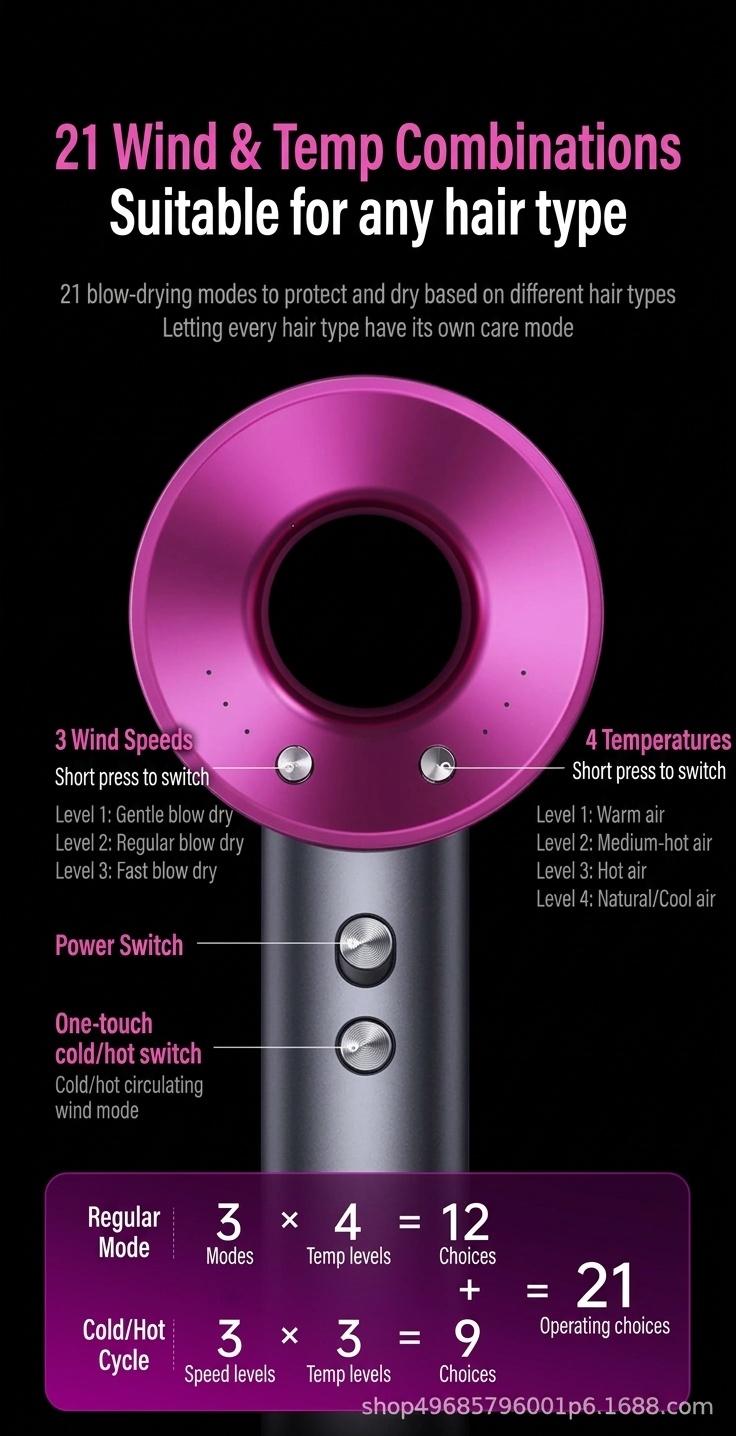 High-Speed Ionic Hair Dryer with Smart Temperature Control