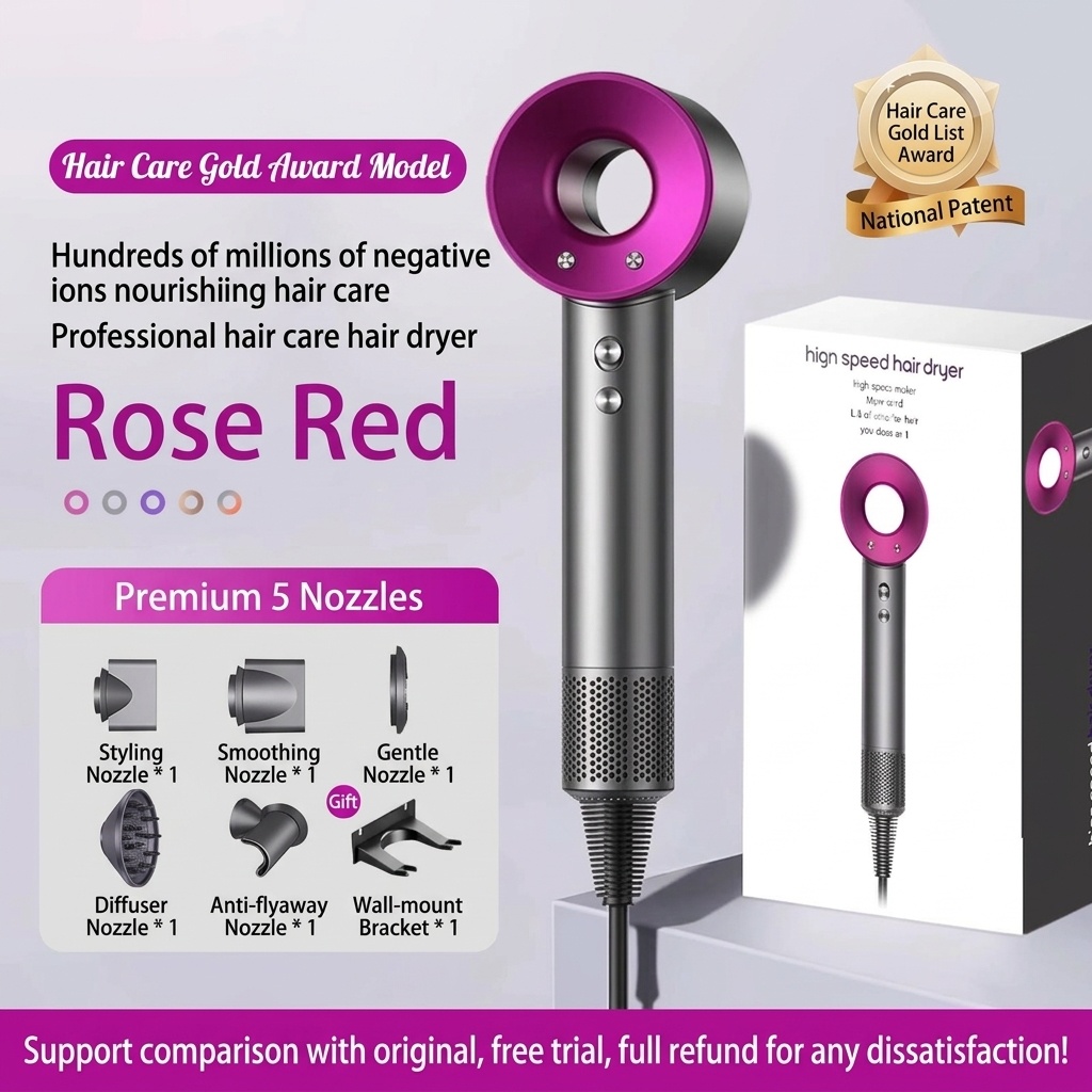 High-Speed Ionic Hair Dryer with Smart Temperature Control