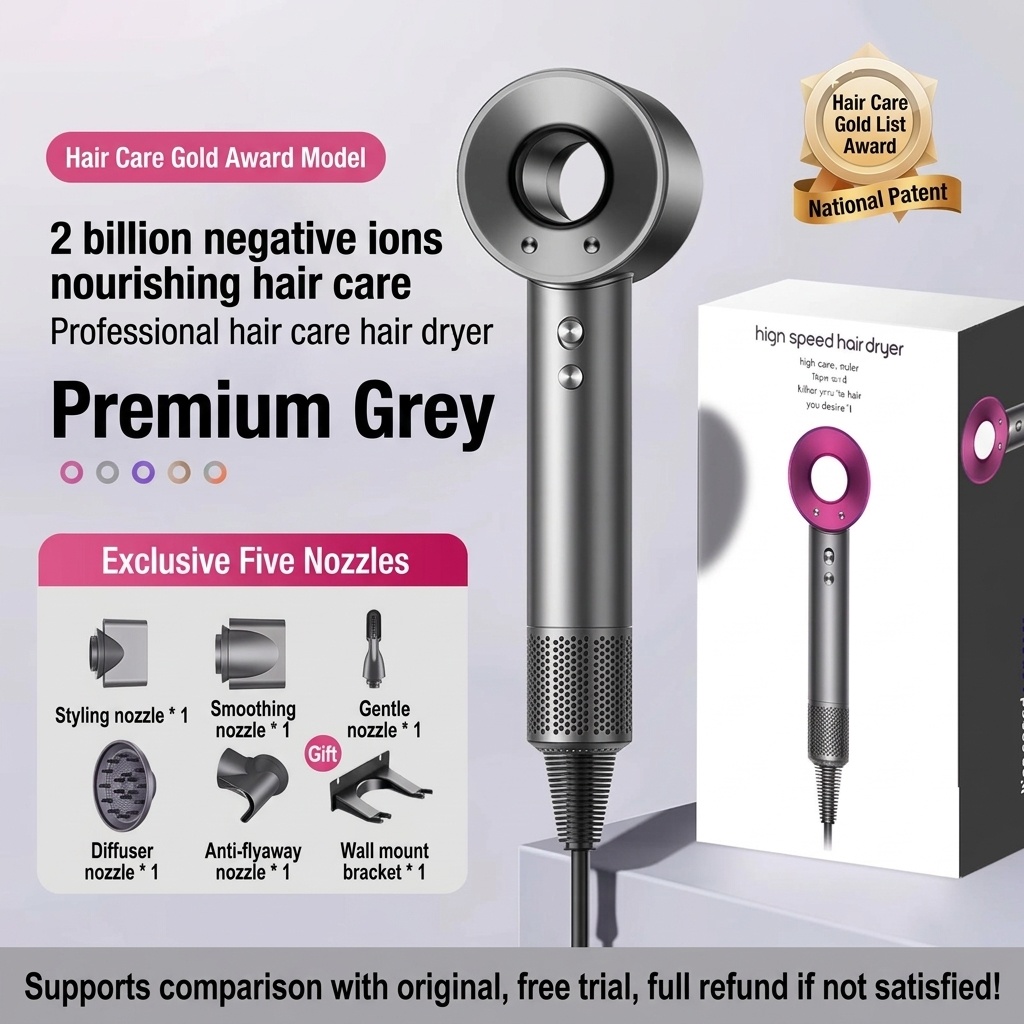 High-Speed Ionic Hair Dryer with Smart Temperature Control