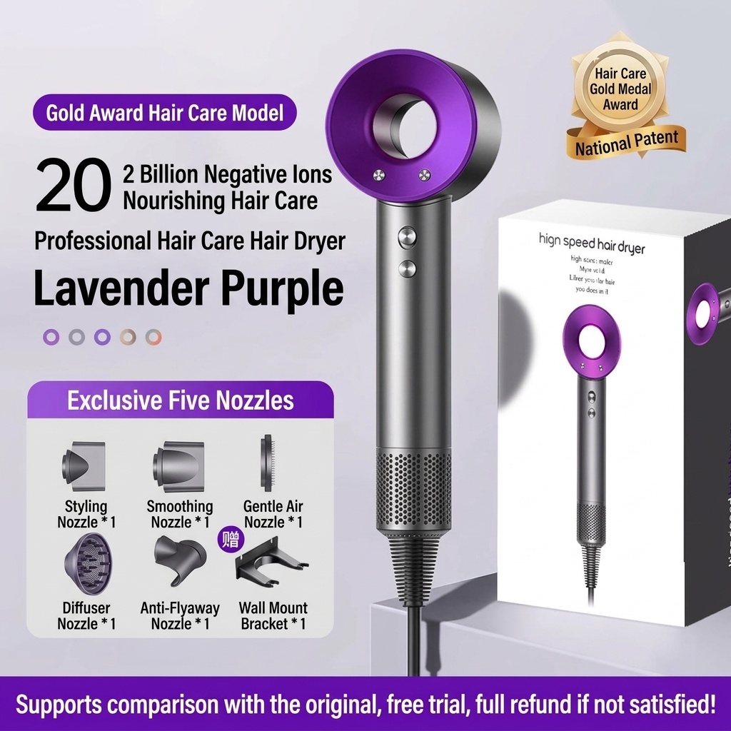 High-Speed Ionic Hair Dryer with Smart Temperature Control