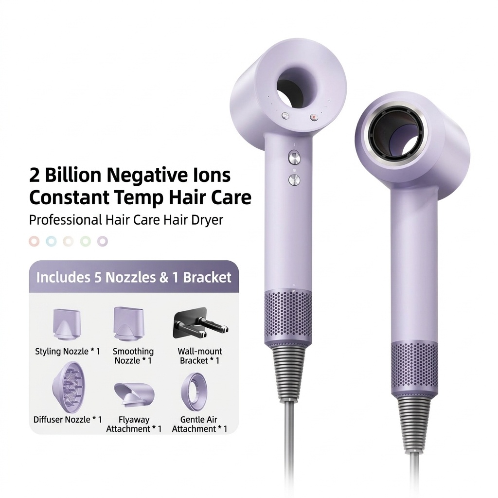 High-Speed Ionic Hair Dryer with Smart Temperature Control