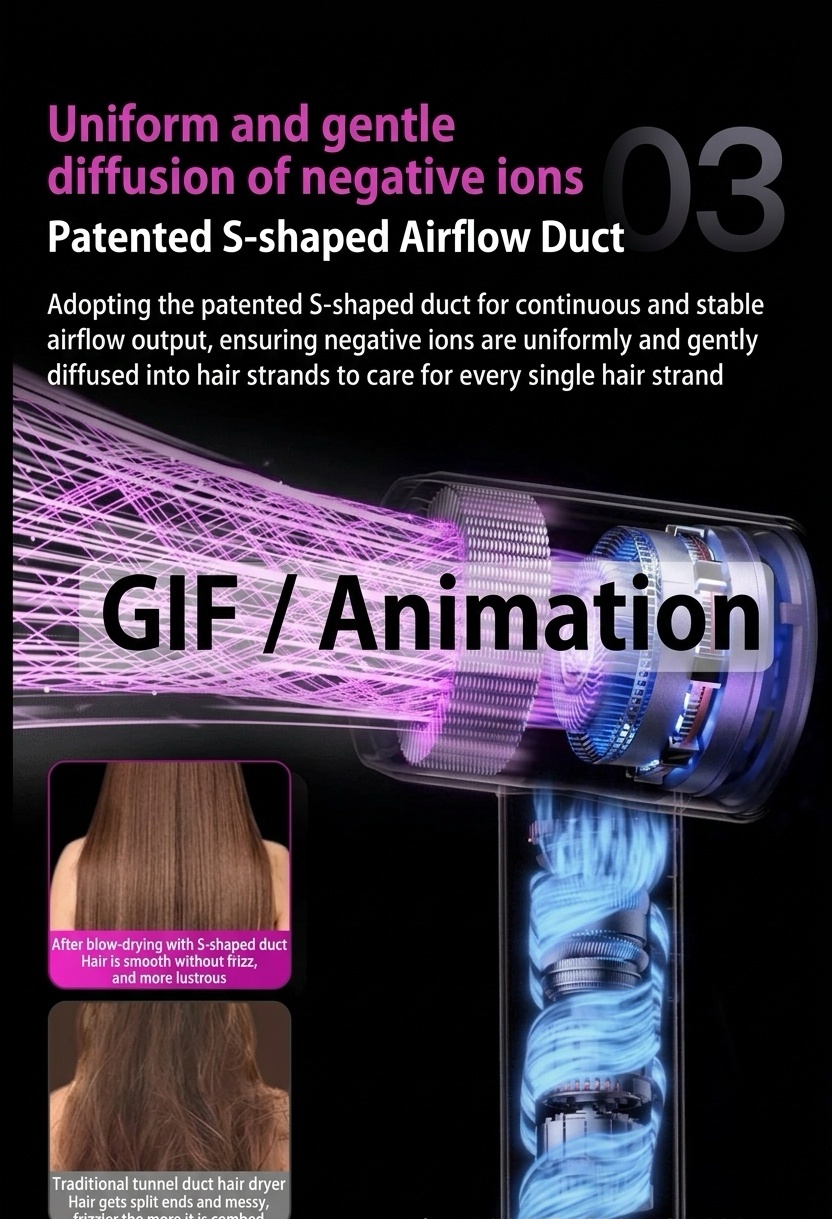 High-Speed Ionic Hair Dryer with Smart Temperature Control