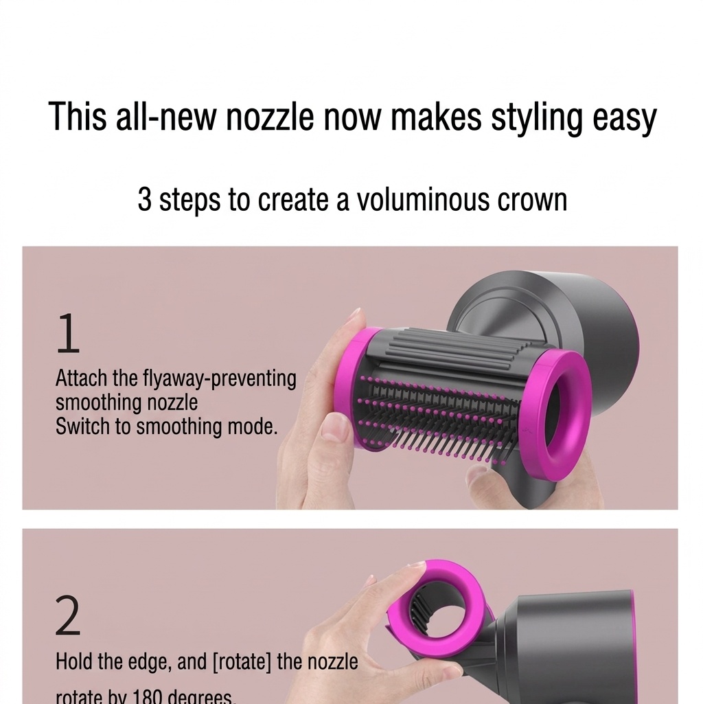 Flyaway Smoother Attachment for Supersonic Hair Dryer HD01-HD08