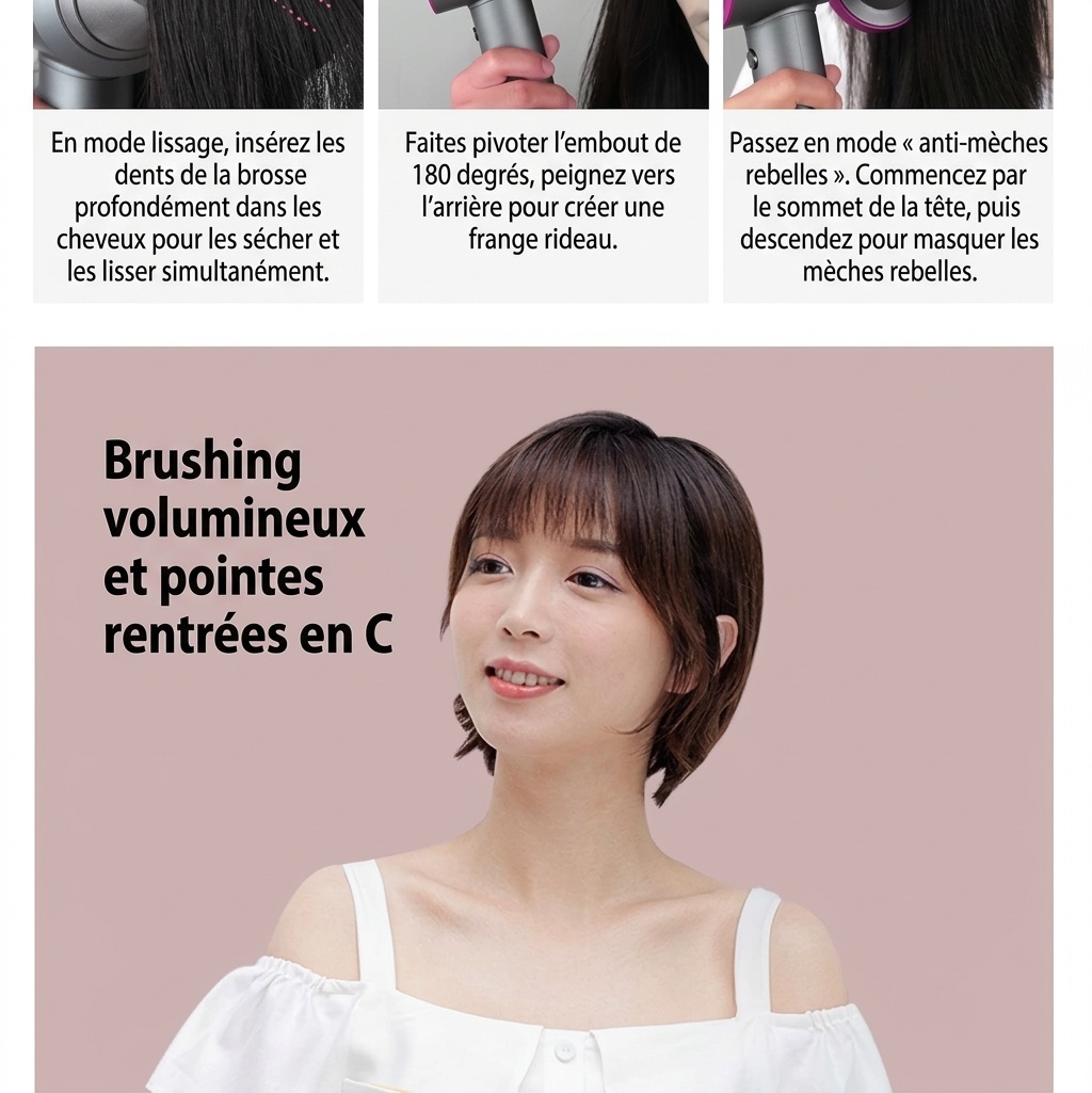 Accessoire lisseur anti-frisottis pour sèche-cheveux supersonique HD01-HD08