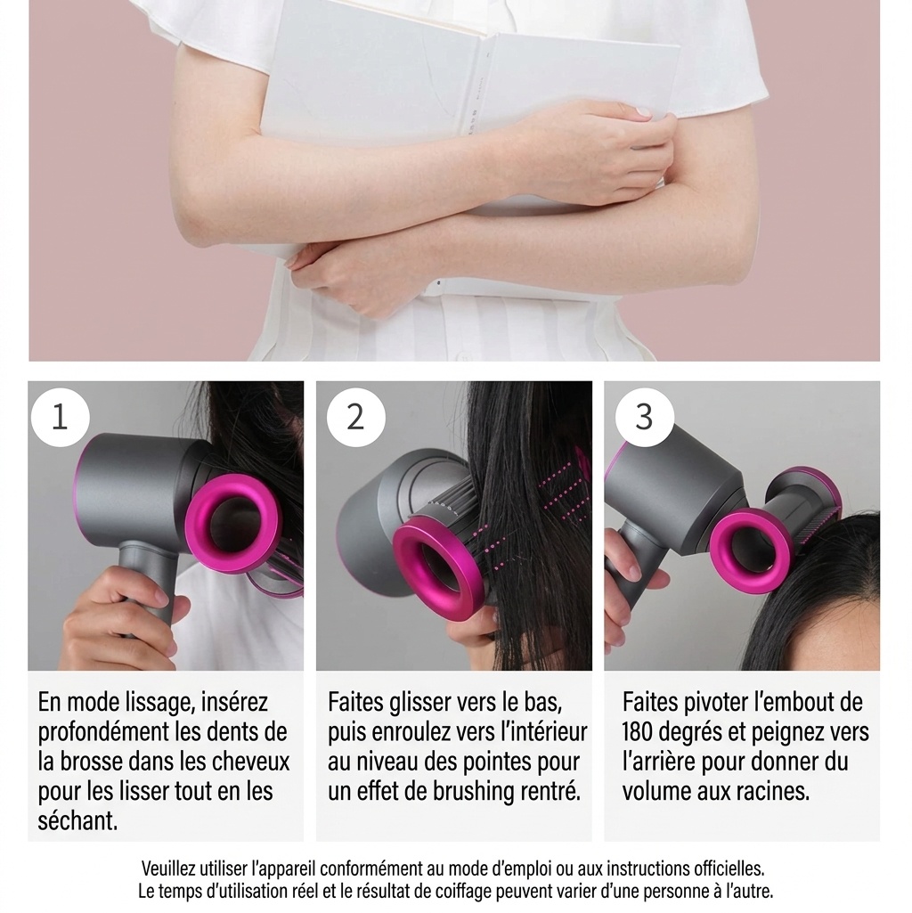 Accessoire lisseur anti-frisottis pour sèche-cheveux supersonique HD01-HD08