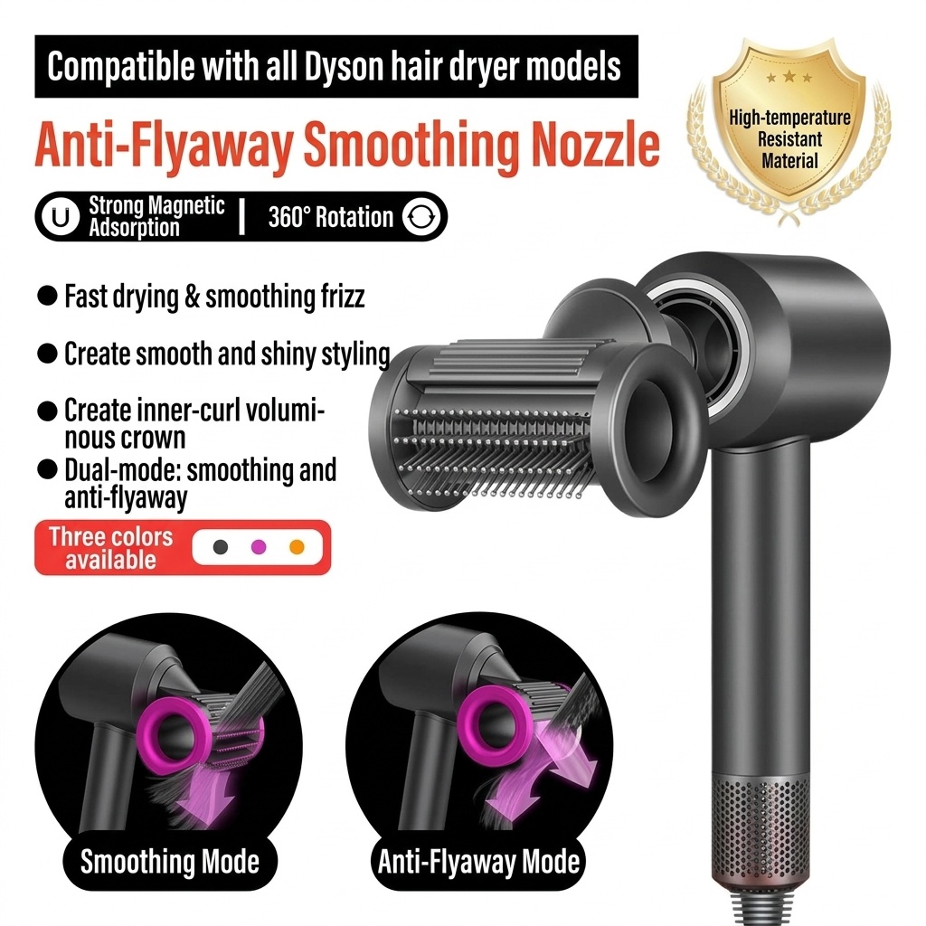 Flyaway Smoother Attachment for Supersonic Hair Dryer HD01-HD08