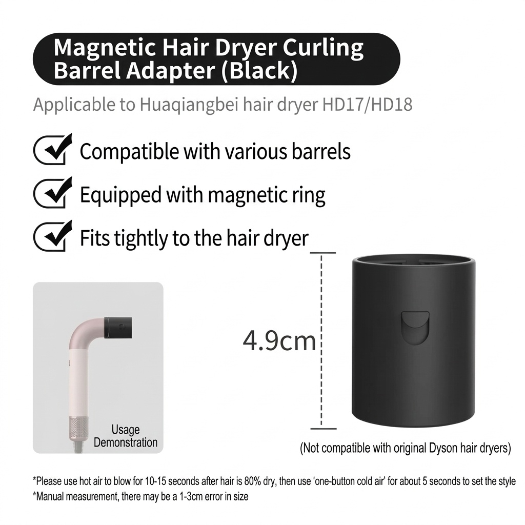 2-Way Auto-Wrap Hair Curler Attachments Compatible with Airwrap Styler