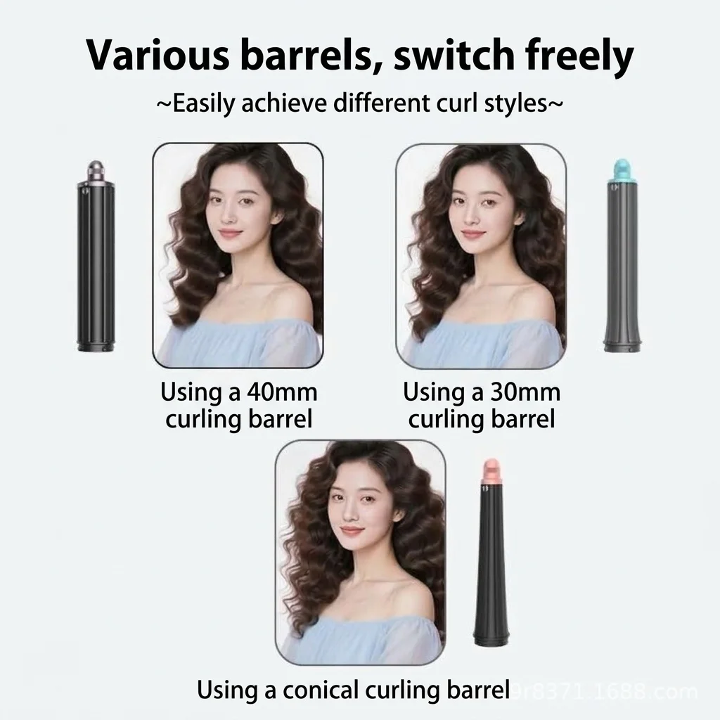 2-Way Auto-Wrap Hair Curler Attachments Compatible with Airwrap Styler