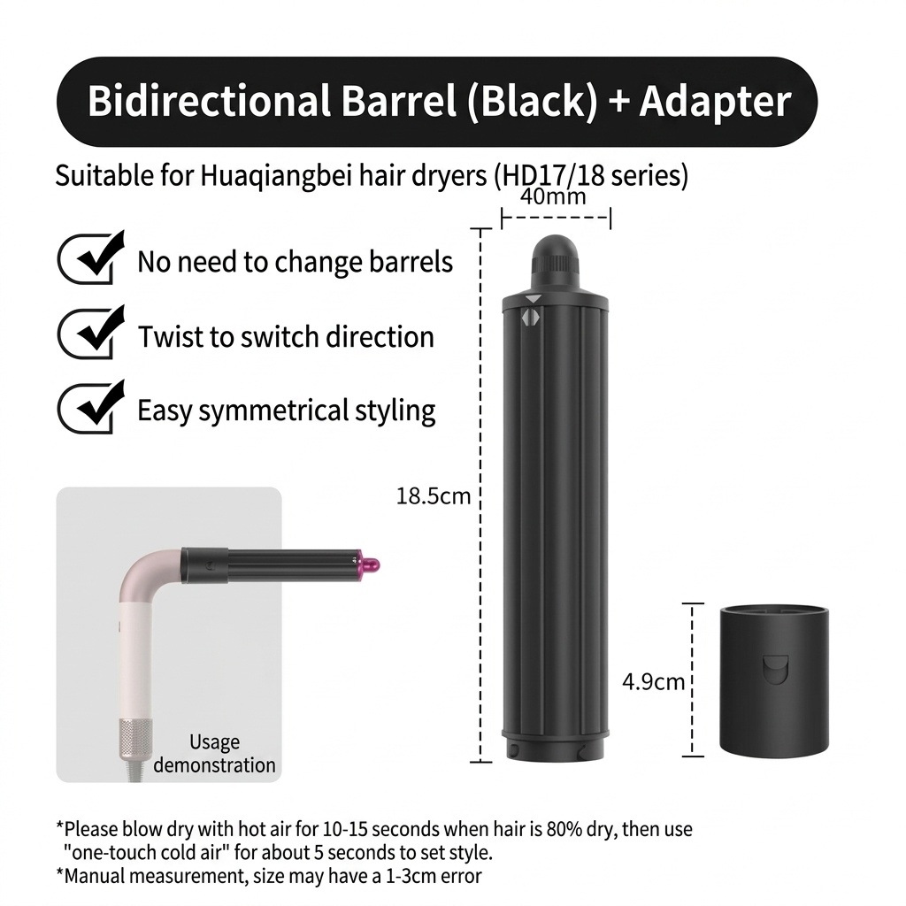 2-Way Auto-Wrap Hair Curler Attachments Compatible with Airwrap Styler