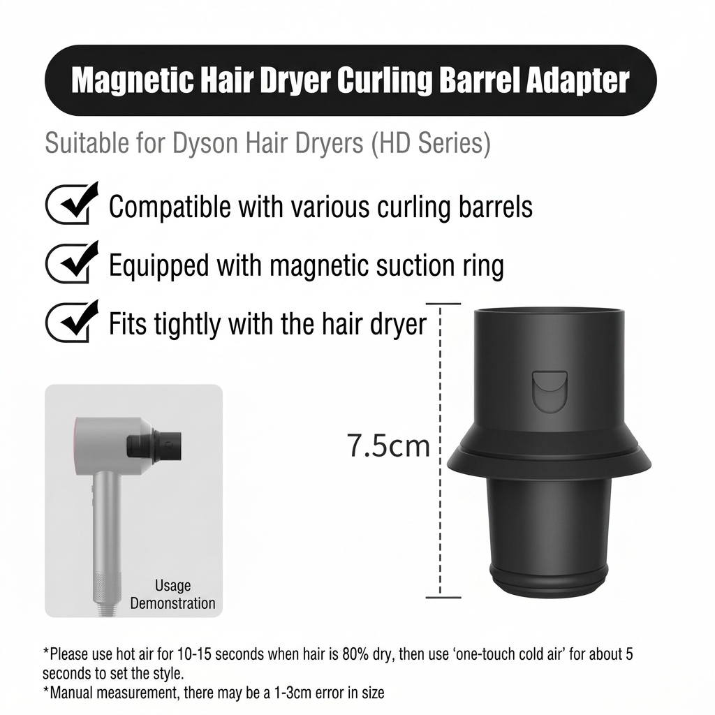 2-Way Auto-Wrap Hair Curler Attachments Compatible with Airwrap Styler
