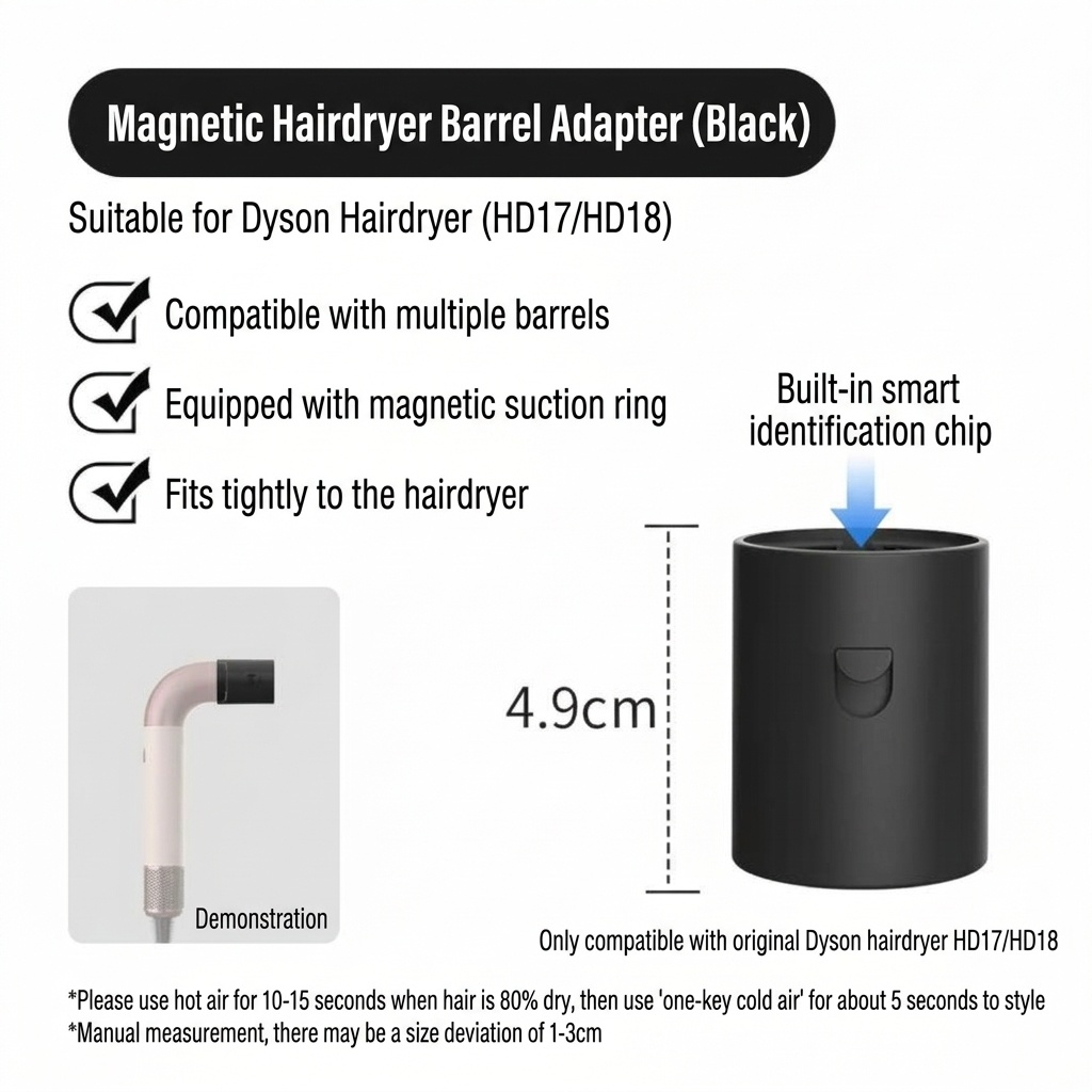 2-Way Auto-Wrap Hair Curler Attachments Compatible with Airwrap Styler