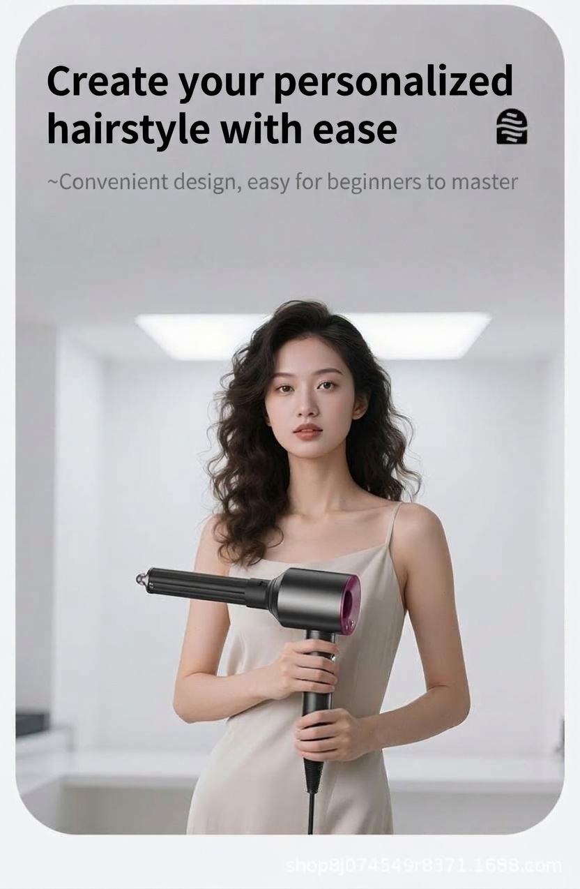 2-Way Auto-Wrap Hair Curler Attachments Compatible with Airwrap Styler