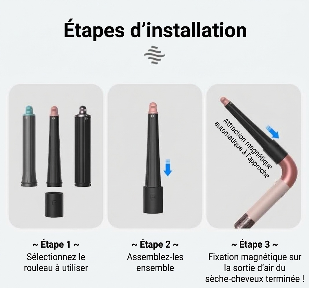 Accessoires pour boucleur à enroulement automatique 2 en 1 compatibles avec le styler Airwrap